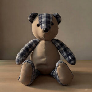 Hand-Sewn Memory Bear – A Comforting Keepsake Made From Loved One’s Clothing